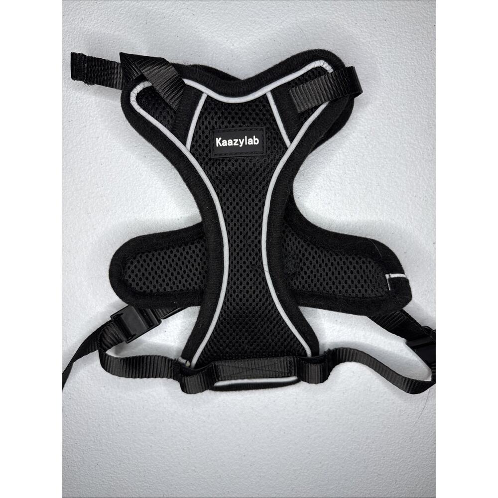 Kaazylab Cat Harness and Leash Black Size M (13-18 Lbs) Reflective Strip - Picture 4 of 6